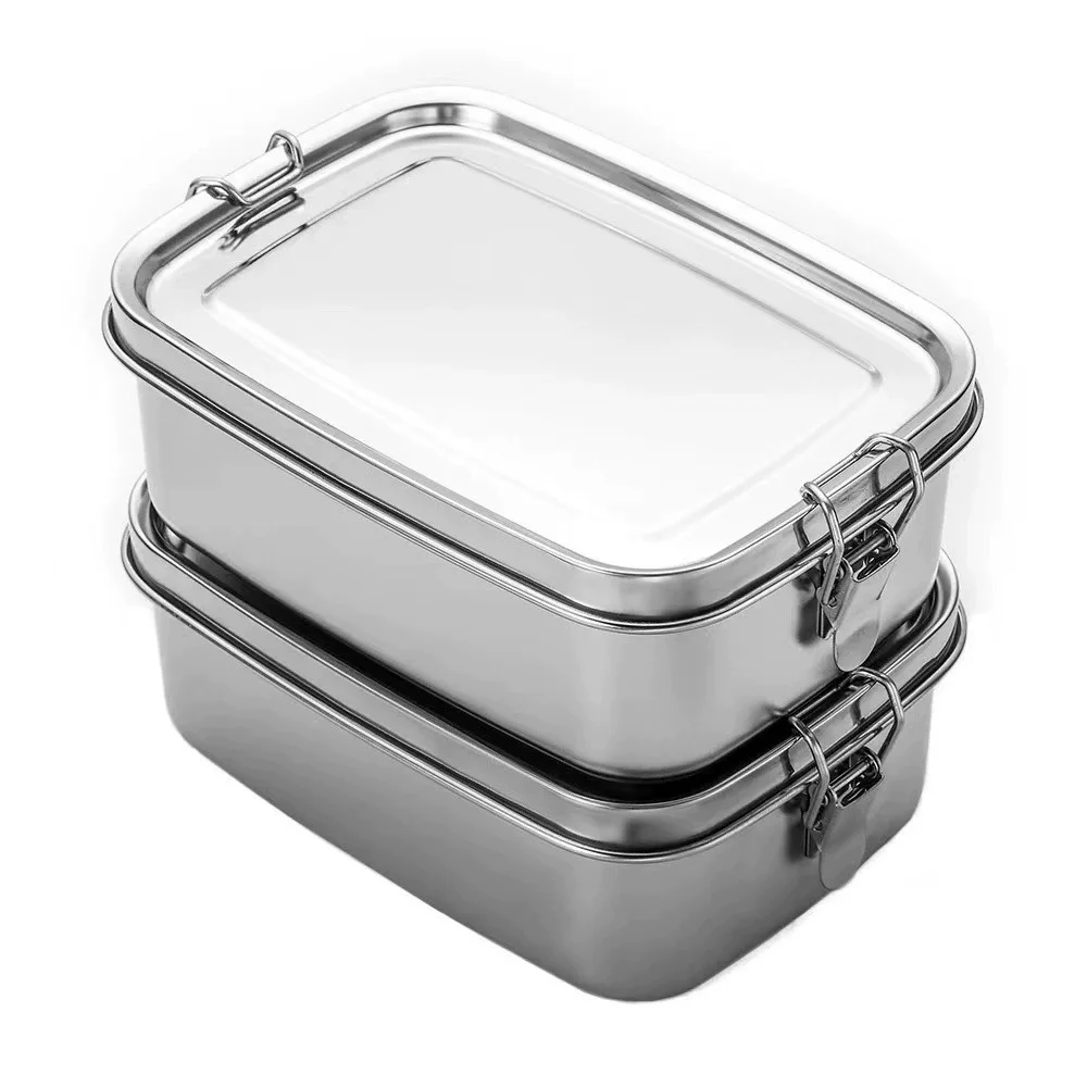 Meal Prep List - 子供と大人のためのステンレススチール製ランチボックス、ポータブル漏れ防止弁当箱、旅行用食品食事準備容器、食器洗い機対応