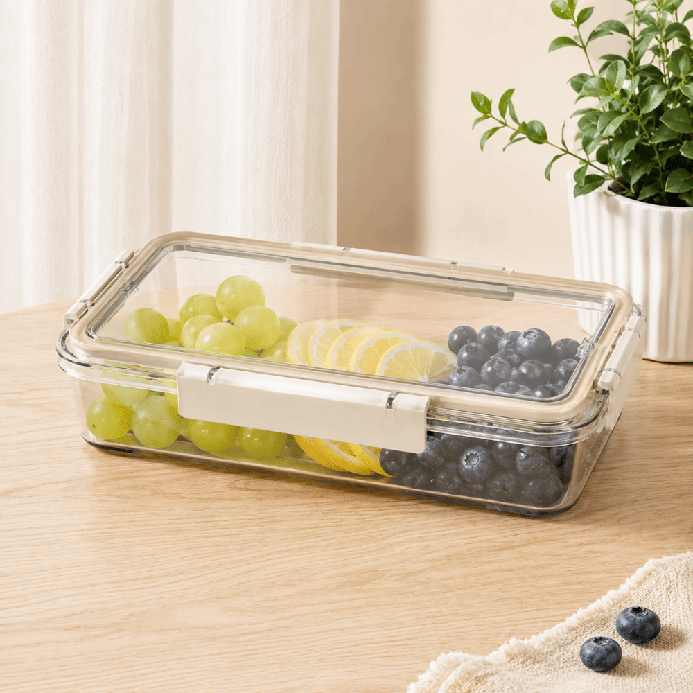 Meal Prep Noodles - 透明なフルーツ保存容器、鮮度保持、気密性のある生鮮食品容器、蓋付き長方形、密封された麺類容器、食事準備用