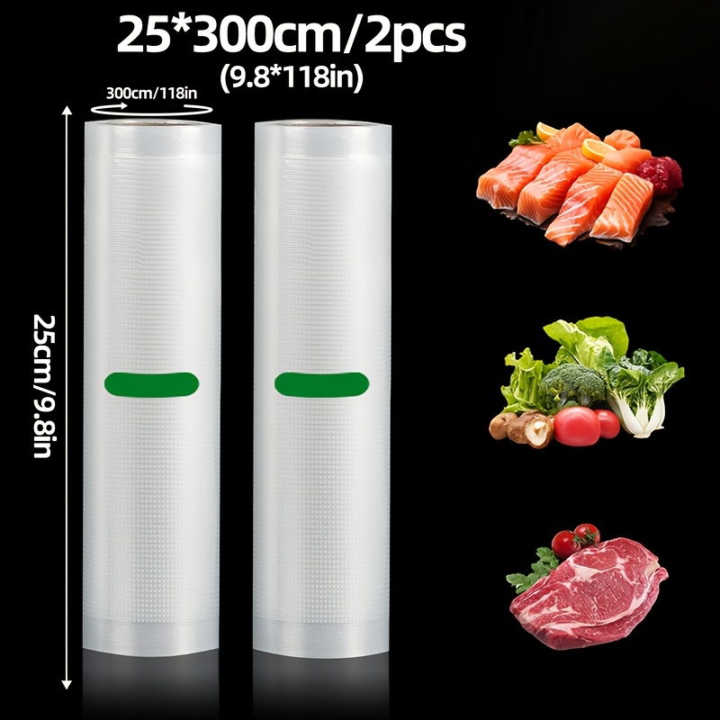 Meal Prep List - 2パック入り3M真空シーラーロール：BPAフリー、カスタムフードストレージ用マルチサイズ。 保存、食事の準備、低温調理に最適です。