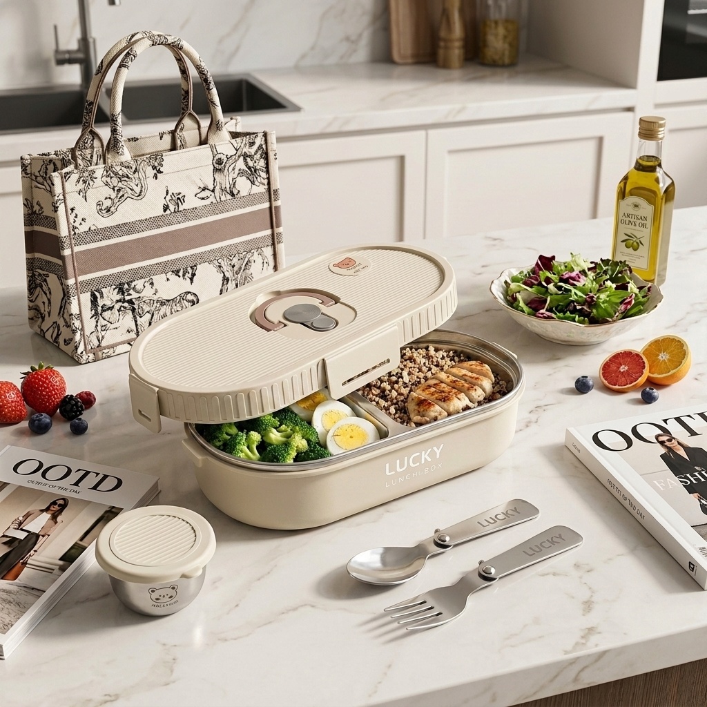Meal Prep List - 電子レンジ対応 304ステンレス製弁当箱セット 漏れ防止 ポータブル食品保存容器 ミールプレップボウル 子供