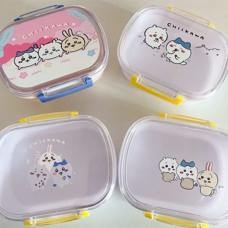 Meal Prep Japan - ホットチイカワ携帯用ランチボックス電子レンジ対応漏れ防止弁当箱食品容器フルーツデザートミールプレップ学生オフィス旅行用