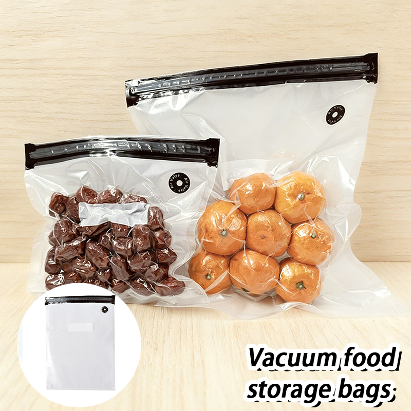 Meal Prep Ziplock - 再利用可能な真空シーラーバッグ、ジップロック付きBPAフリー食品保存袋、真空調理や冷凍庫での保存に最適