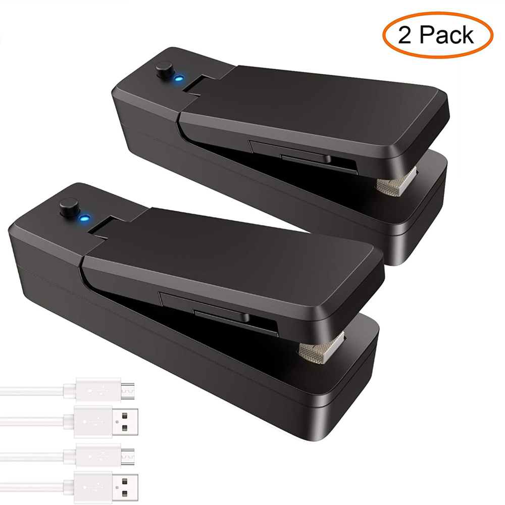 Meal Prep Vacuum Seal Containers - USB ミニバッグシーラー 2-in-1 ポータブルヒートシーラー 充電式ハンドヘルド真空ヒートシーラー &