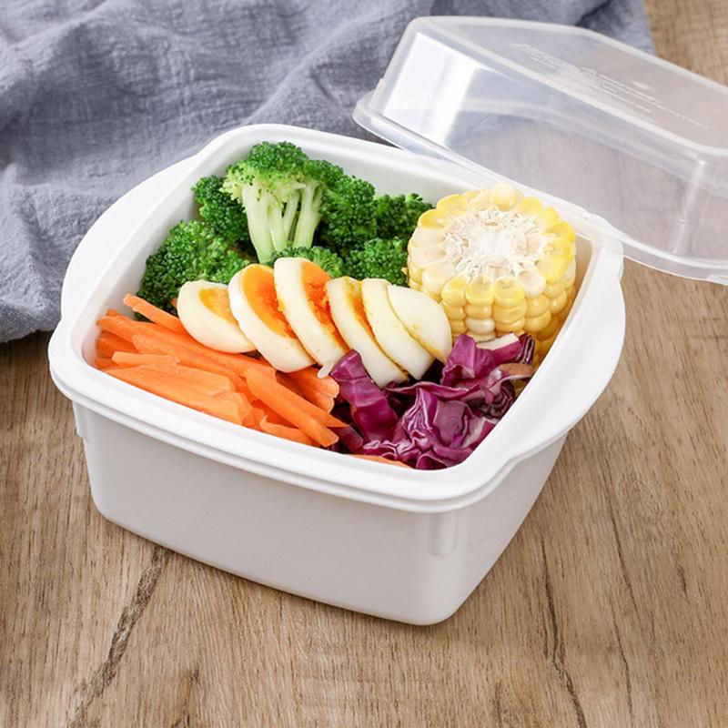 Meal Prep Bowl - 電子レンジ野菜蒸し器ボウル、魚の準備ミール用の多用途食品容器、野菜用調理器具