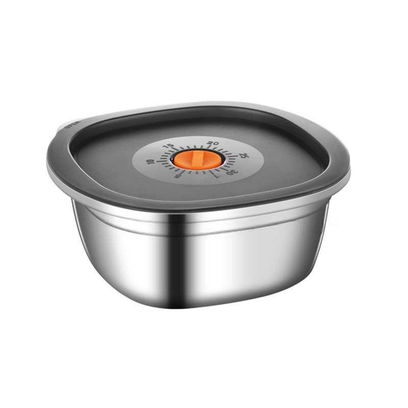 Meal Prep Bowl - AB33-50オンス ステンレス製サラダボウル 漏れ防止蓋とドレッシングカップ付き - 食事の準備やランチに最適