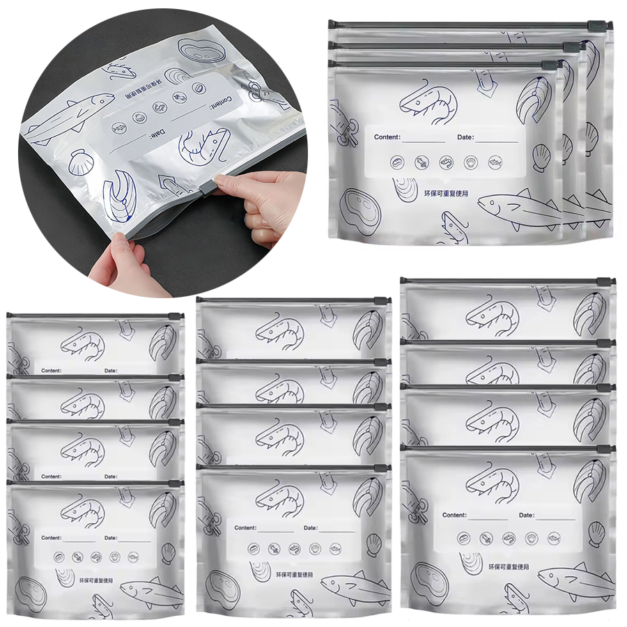 Meal Prep Ziplock - 24-48枚/パック アルミホイルジップロックバッグ S M Lサイズ 食品保存袋