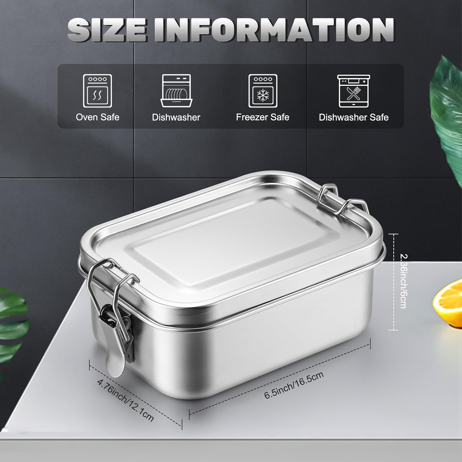 ステンレス製食品保存容器 蓋付き ランチボックス 冷蔵庫オー - Meal Prep List のレビューと価格