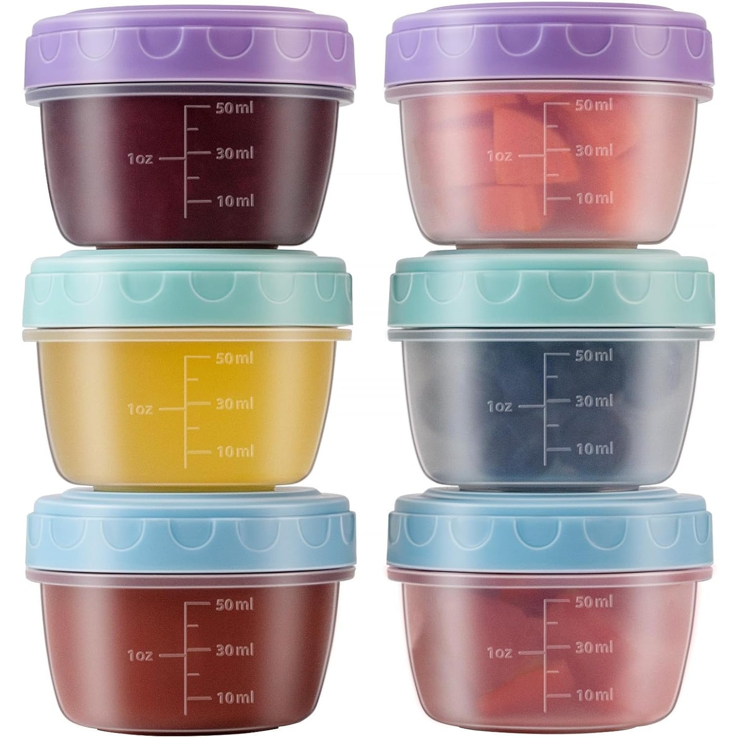 1-6パック 2.7オンス サラダドレッシング容器 蓋付き  - Salad Container Jar のレビューと価格