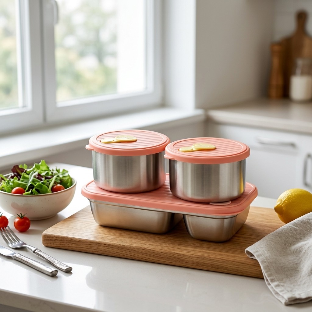 電子レンジ対応 304ステンレス製ランチボックスセット 弁当 - Meal Prep List のレビューと価格