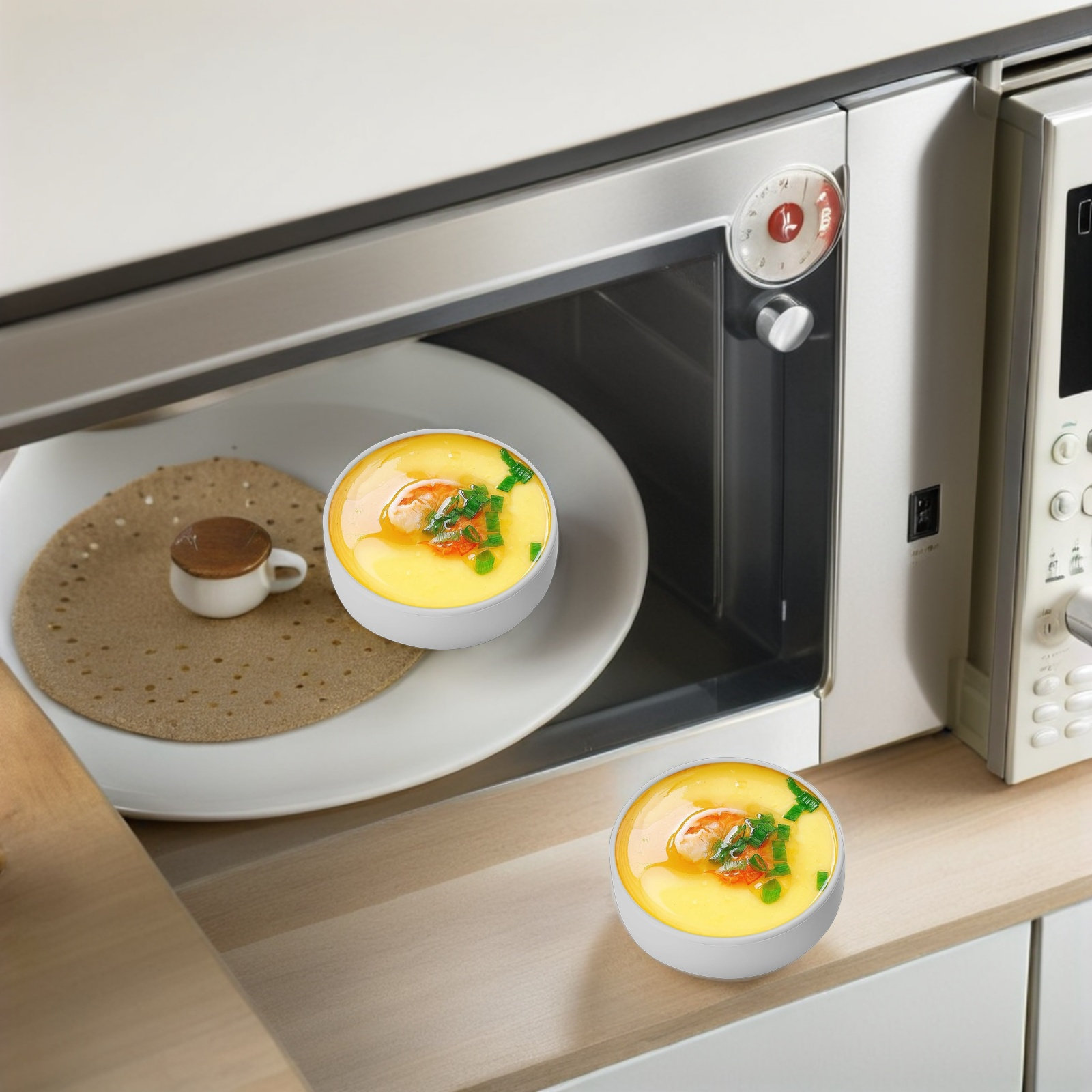 3個入りシリコンエアフライヤー用エッグモールド、ノンスティッ - Meal Prep Healthy Breakfast のレビューと価格