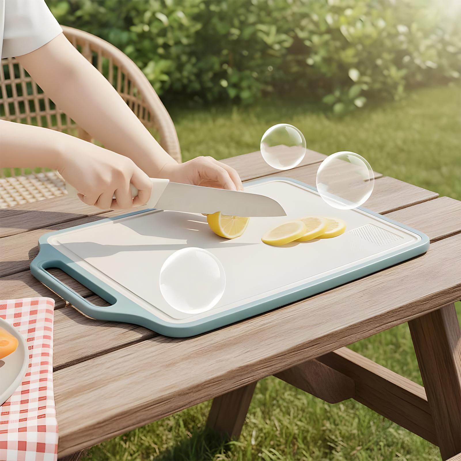 両面使えるまな板、持ち手付きキッチン用ステンレス製まな板、肉 - Meal Prep Format のレビューと価格