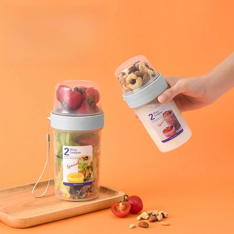 朝食用オートミールシリアルナッツヨーグルトサラダカップシール - Salad Container Jar のレビューと価格