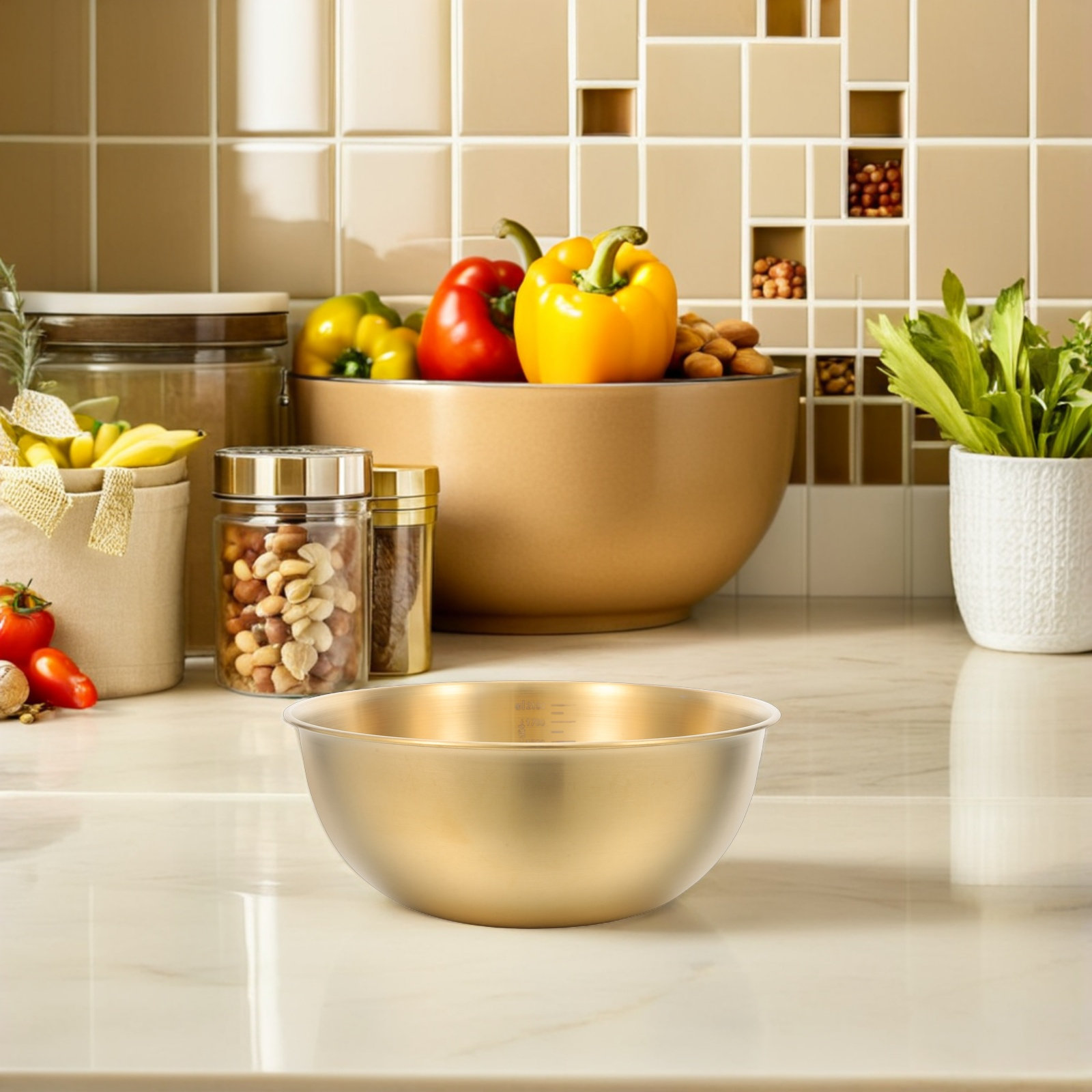 2100ml ステンレス製ミキシングボウル 平底 フードプレ - Meal Prep Bowl のレビューと価格