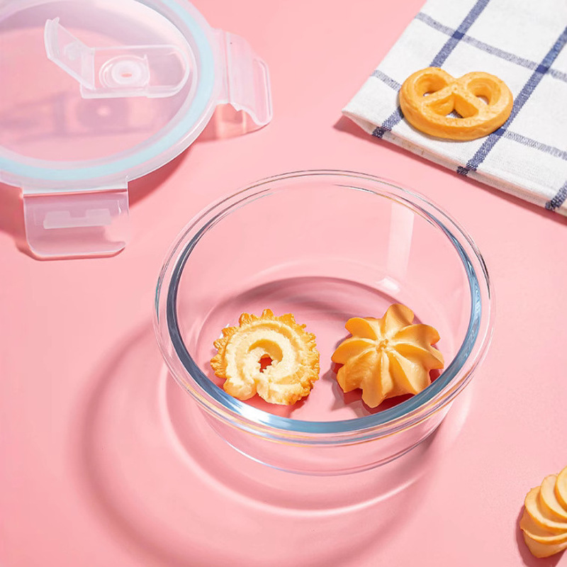 ホームキッチンミニマリストガラス製ランチボックス電子レンジ対 - Meal Prep Bowl のレビューと価格