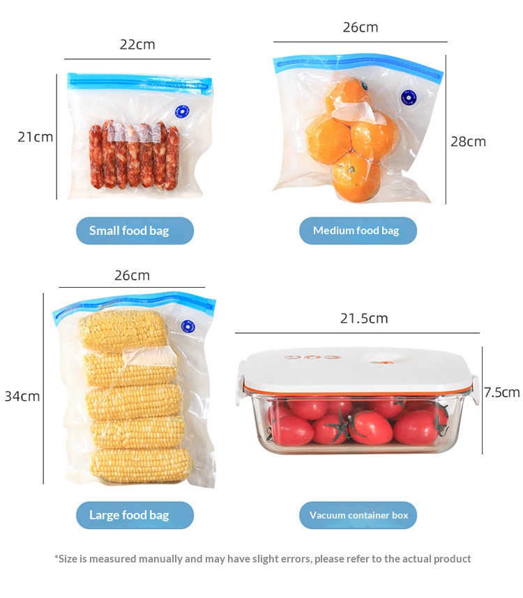 ミニUSB電動ハンディ真空シーラーポンプ自動食品保存真空機（ - Meal Prep Vacuum Seal Containers のレビューと価格