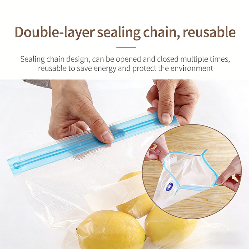 再利用可能な真空シーラーバッグ、ジップロック付きBPAフリー - Meal Prep Ziplock のレビューと価格