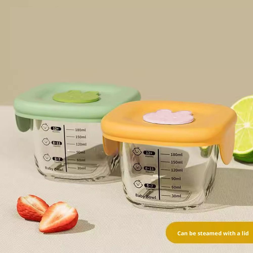 2 個のガラス蒸しボウルベビーフード保存容器加熱エッグカスタ - Meal Prep Menu のレビューと価格