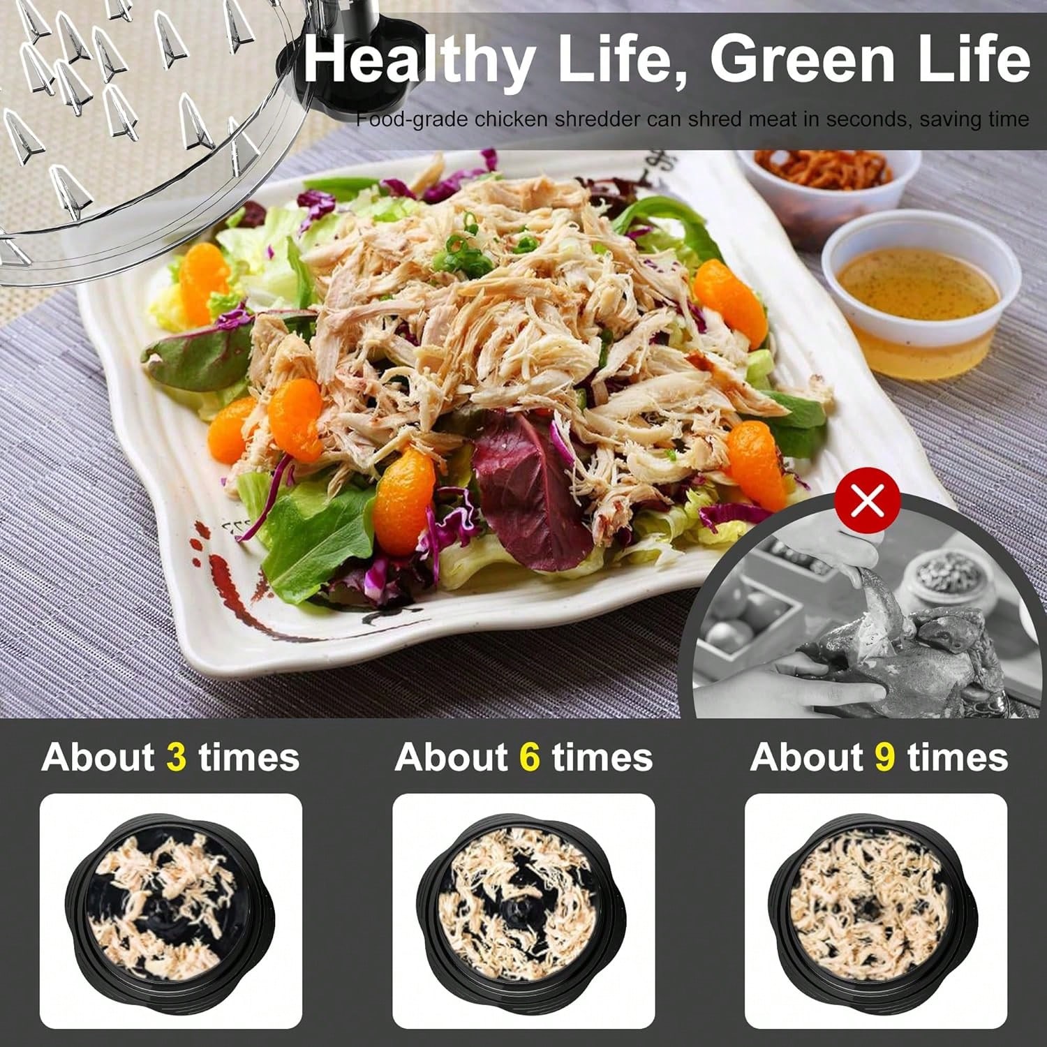 シェフィー人間工学に基づいた手動チキンシュレッダー、ペットフ - Meal Prep Chef のレビューと価格