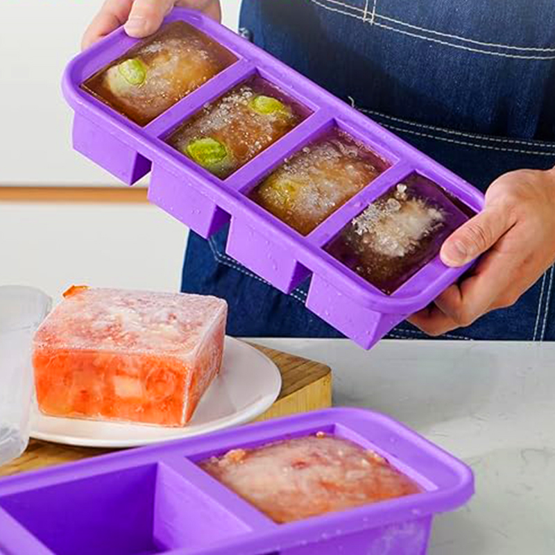 シリコン製冷凍型ギフトセット、蓋付き2カップ、4カップ、6カ - Meal Prep Menu のレビューと価格