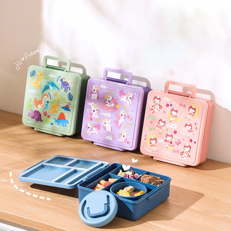 ランチボックス 漫画フルーツサラダ弁当箱 食器付き 子供用  - Salad Container Jar のレビューと価格