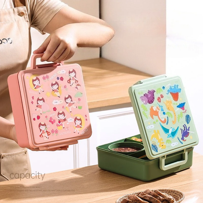 ランチボックス 漫画フルーツサラダ弁当箱 食器付き 子供用  - Salad Container Jar のレビューと価格
