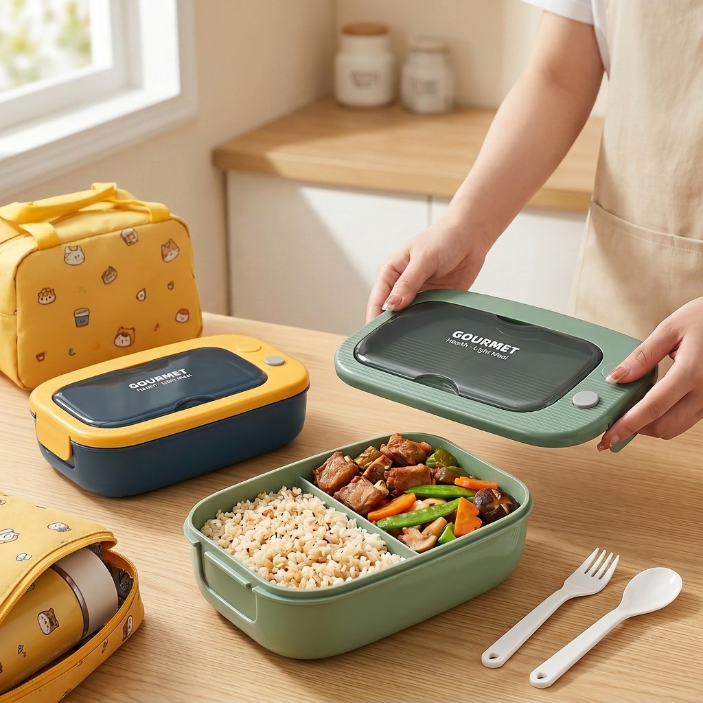 電子レンジ対応プラスチック製弁当箱 2コンパートメント漏れ防 - Meal Prep List のレビューと価格