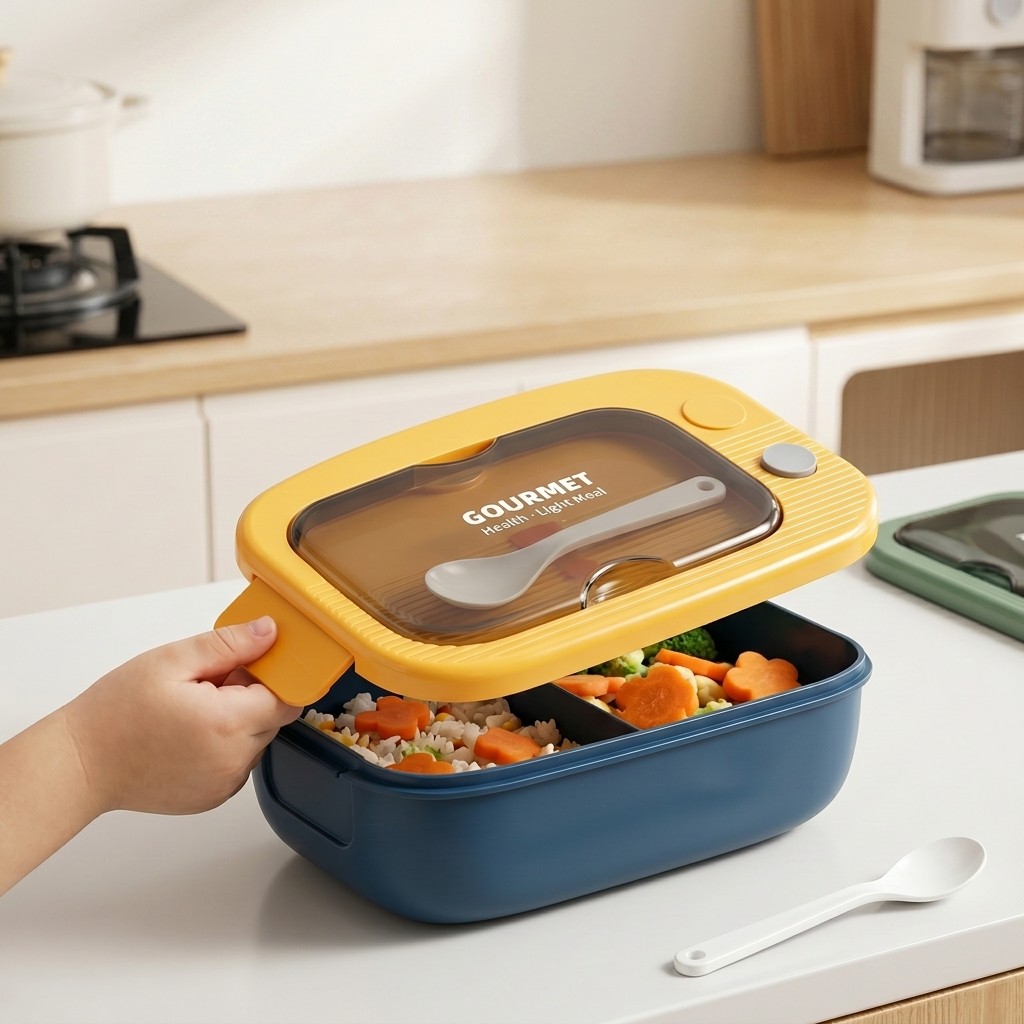 電子レンジ対応プラスチック製弁当箱 2コンパートメント漏れ防 - Meal Prep List のレビューと価格