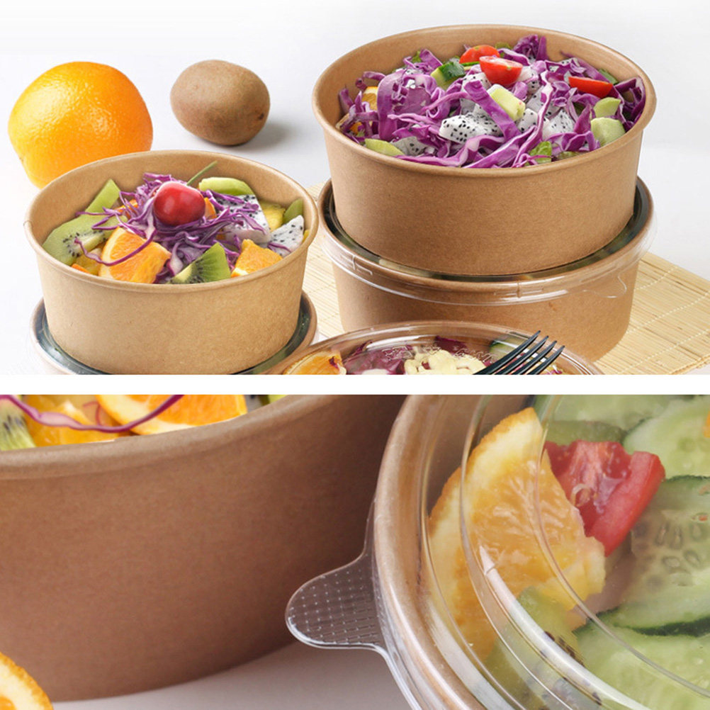 20個入りクラフト紙ボウル、漏れ防止使い捨てサラダボウル、食 - Meal Prep Bowl のレビューと価格