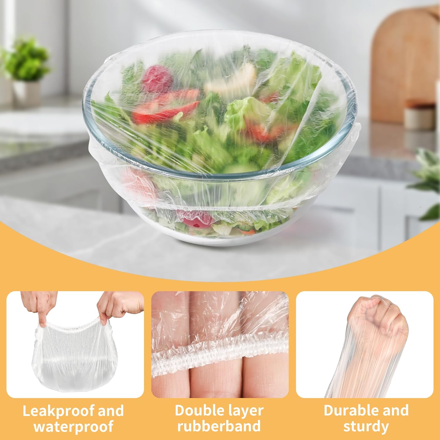 100枚入りサワー種パン発酵用大型伸縮性再利用可能プラスチッ - Meal Prep List のレビューと価格