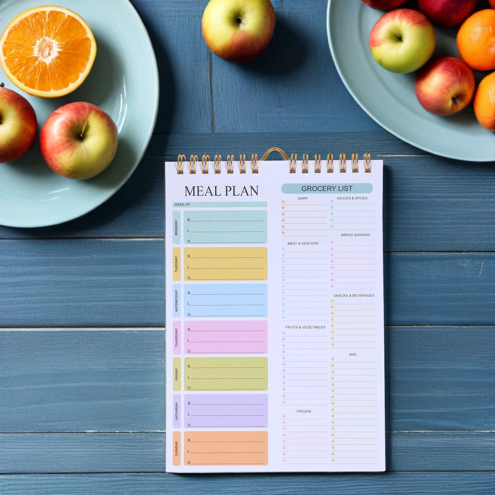 52枚綴り ウィークリーミールプランナーノート スパイラル綴 - Meal Prep Menu のレビューと価格