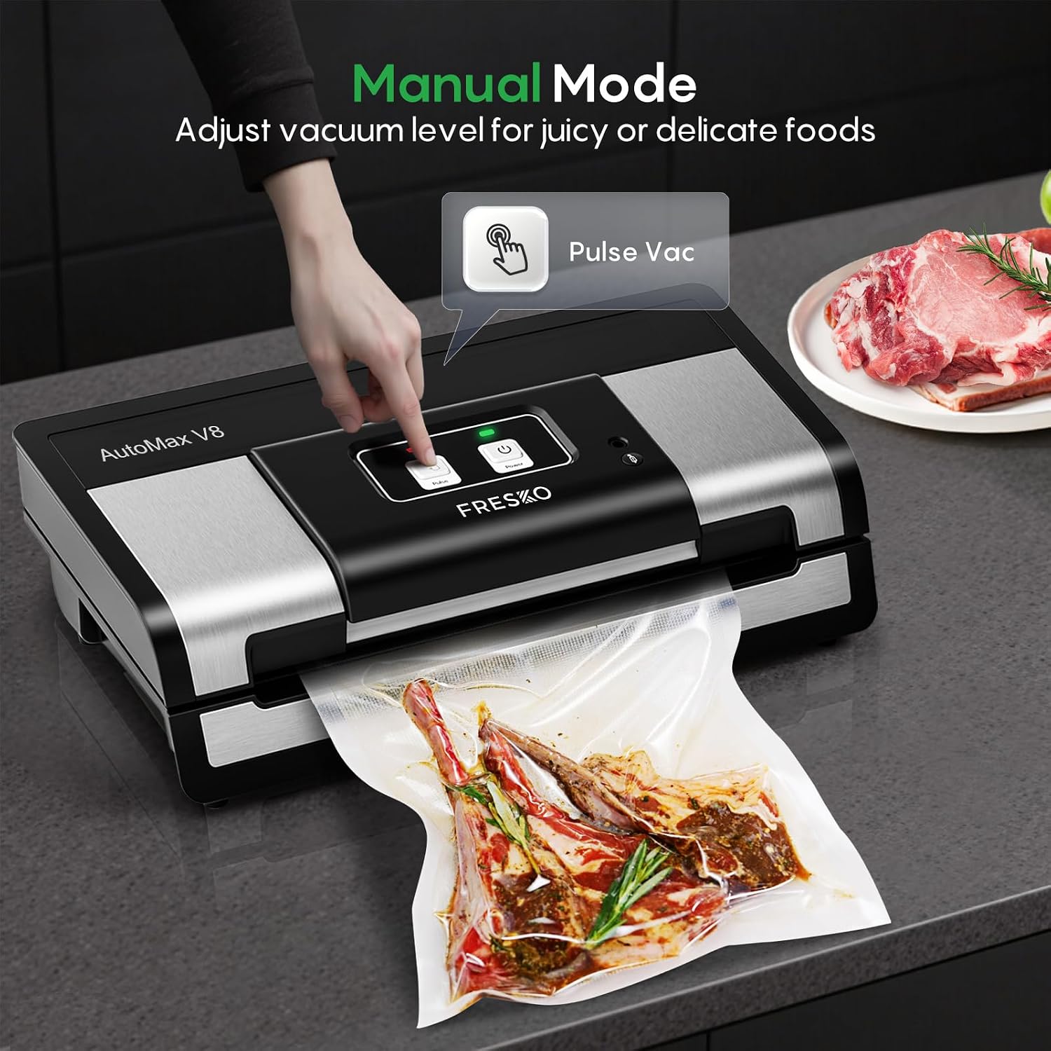 自動食品真空シーラー、ハンズフリーで50袋を20分で密封、強 - Meal Prep Bulking のレビューと価格