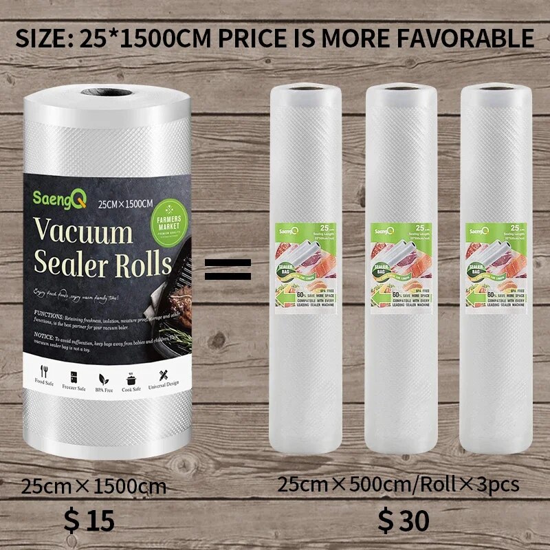 SaengQ キッチン食品真空シーラーバッグ真空包装用真空保 - Meal Prep Vacuum Seal Containers のレビューと価格