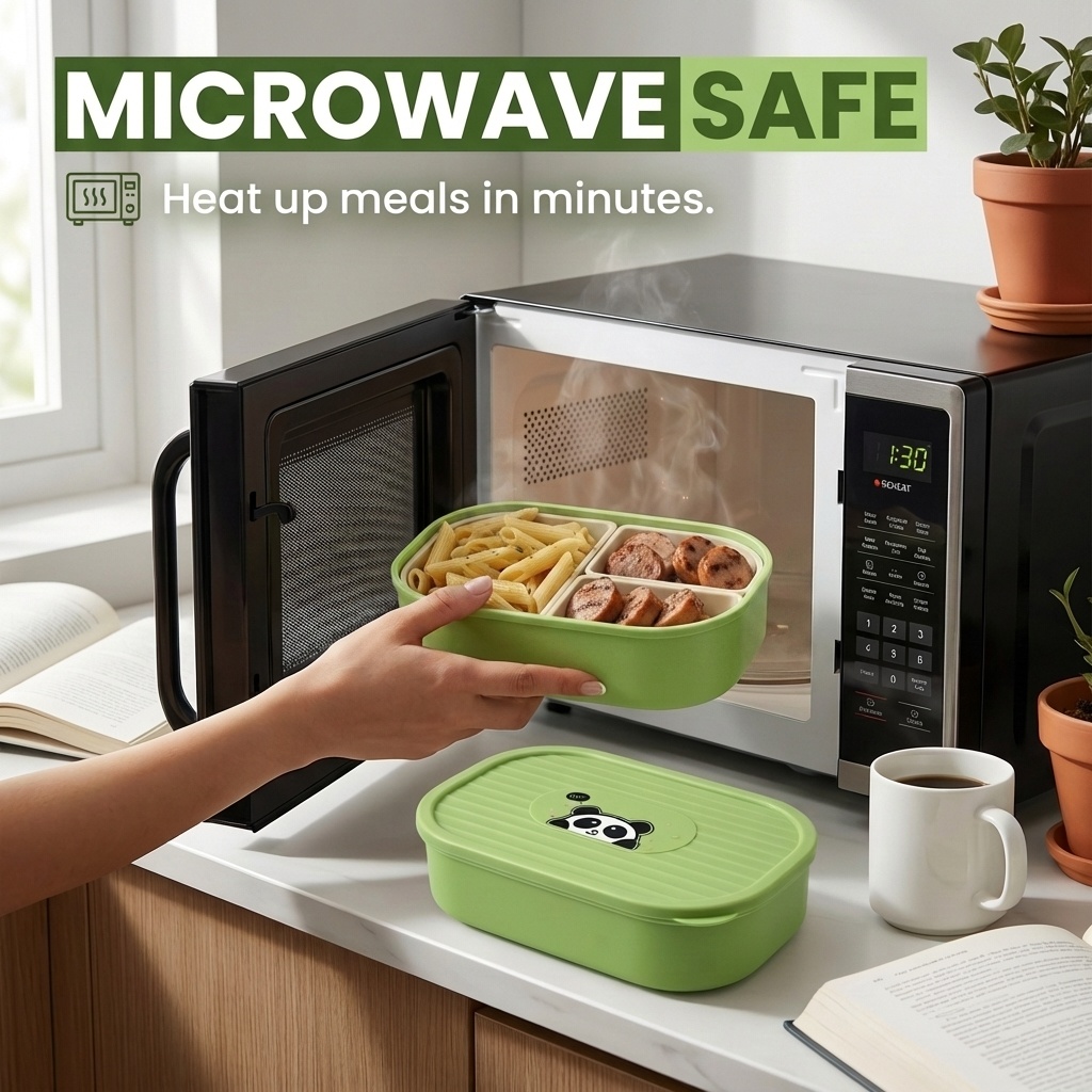かわいいプラスチック製の分割ランチボックス子供学生用ポータブ - Salad Container Jar のレビューと価格