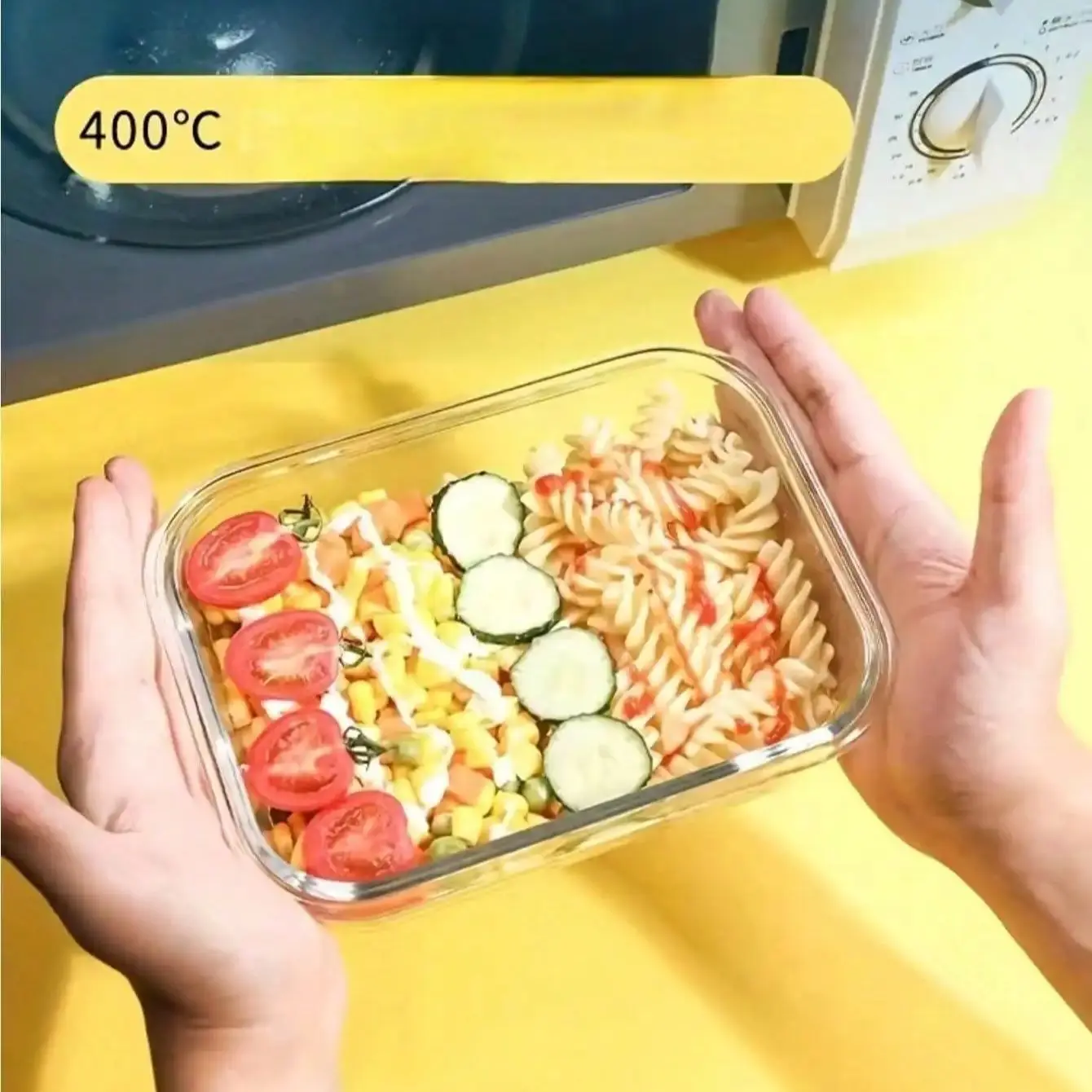 yesGlass 蓋付き食品保存容器、食事の準備用、冷蔵庫や - Meal Prep Bowl のレビューと価格